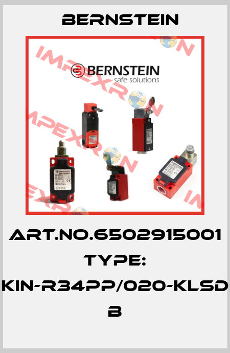 Art.No.6502915001 Type: KIN-R34PP/020-KLSD           B Bernstein