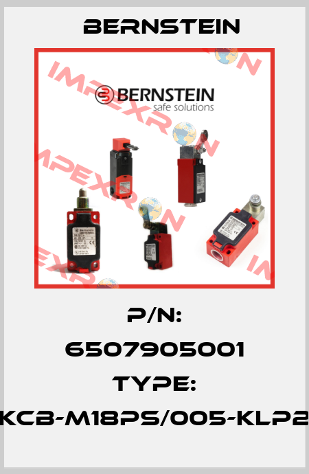 P/N: 6507905001 Type: KCB-M18PS/005-KLP2 Bernstein