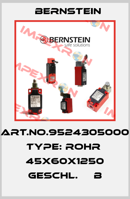 Art.No.9524305000 Type: ROHR  45X60X1250 GESCHL.     B Bernstein