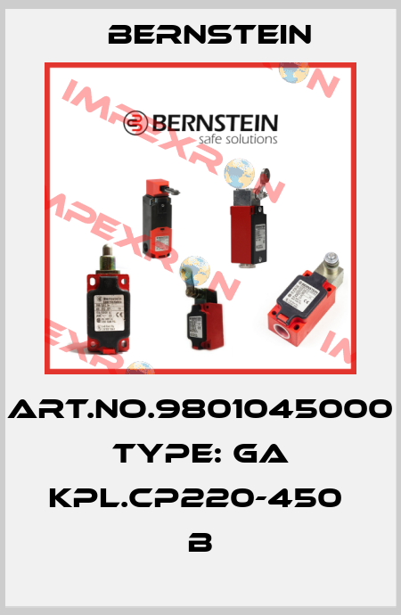 Art.No.9801045000 Type: GA KPL.CP220-450             B Bernstein