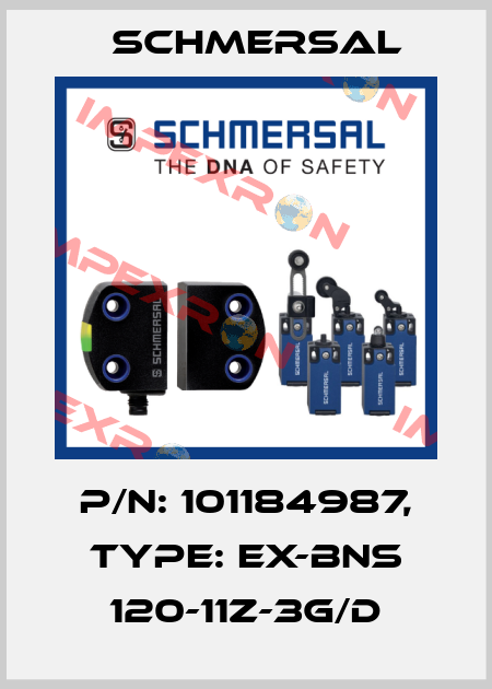p/n: 101184987, Type: EX-BNS 120-11Z-3G/D Schmersal