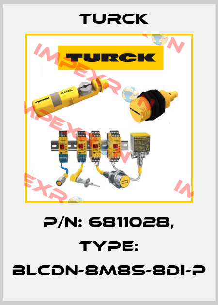 p/n: 6811028, Type: BLCDN-8M8S-8DI-P Turck