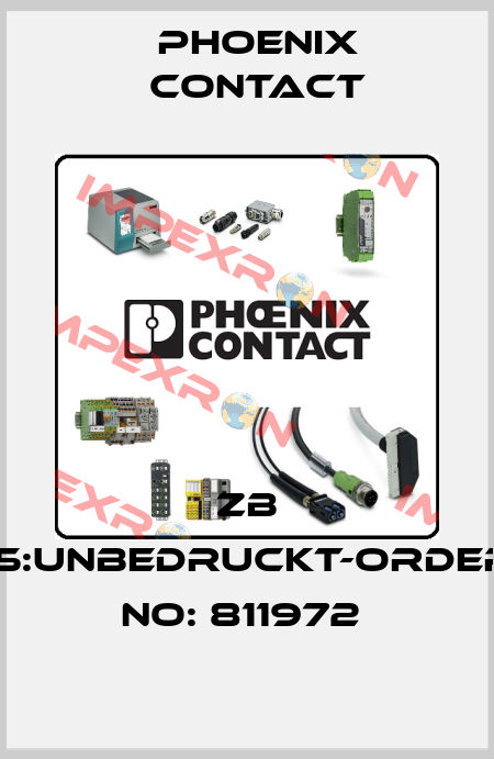 ZB 15:UNBEDRUCKT-ORDER NO: 811972  Phoenix Contact