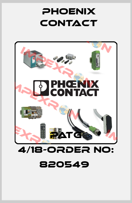 PATG 4/18-ORDER NO: 820549  Phoenix Contact