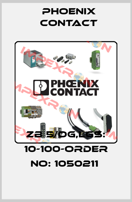 ZB 5/OG,LGS: 10-100-ORDER NO: 1050211  Phoenix Contact