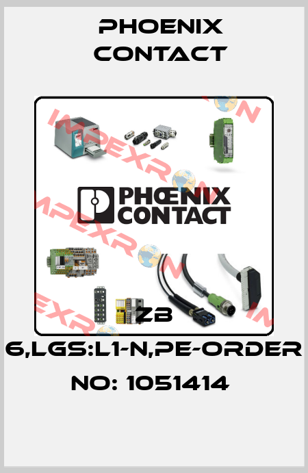 ZB 6,LGS:L1-N,PE-ORDER NO: 1051414  Phoenix Contact