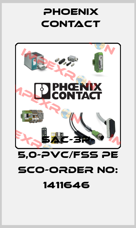 SAC-3P- 5,0-PVC/FSS PE SCO-ORDER NO: 1411646  Phoenix Contact