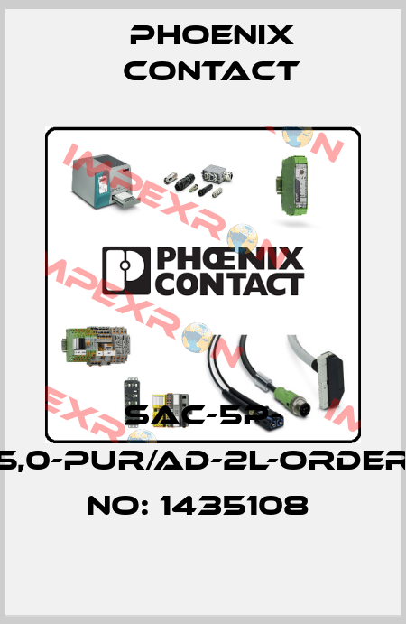 SAC-5P- 5,0-PUR/AD-2L-ORDER NO: 1435108  Phoenix Contact