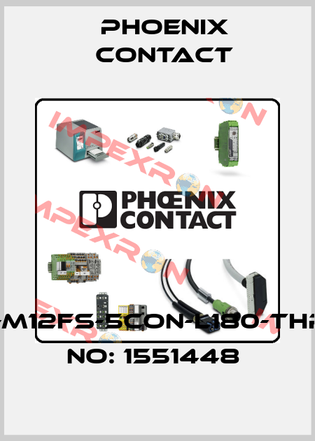 SACC-CI-M12FS-5CON-L180-THR-ORDER NO: 1551448  Phoenix Contact