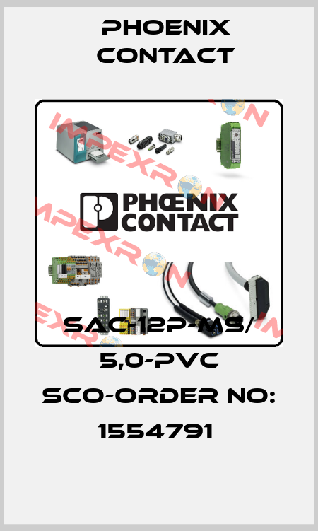 SAC-12P-MS/ 5,0-PVC SCO-ORDER NO: 1554791  Phoenix Contact