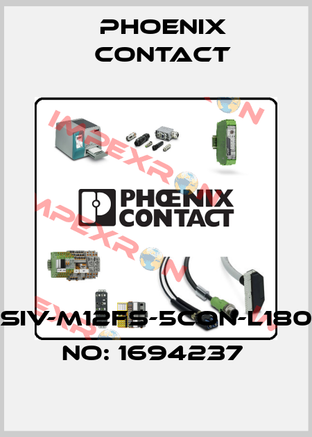 SACC-DSIV-M12FS-5CON-L180-ORDER NO: 1694237  Phoenix Contact