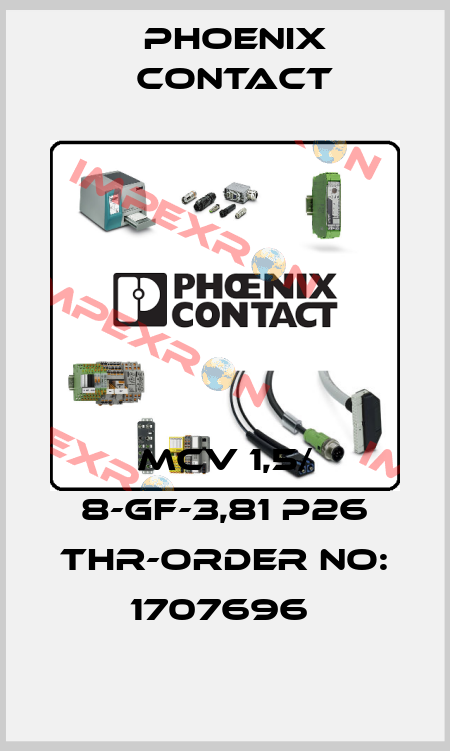 MCV 1,5/ 8-GF-3,81 P26 THR-ORDER NO: 1707696  Phoenix Contact
