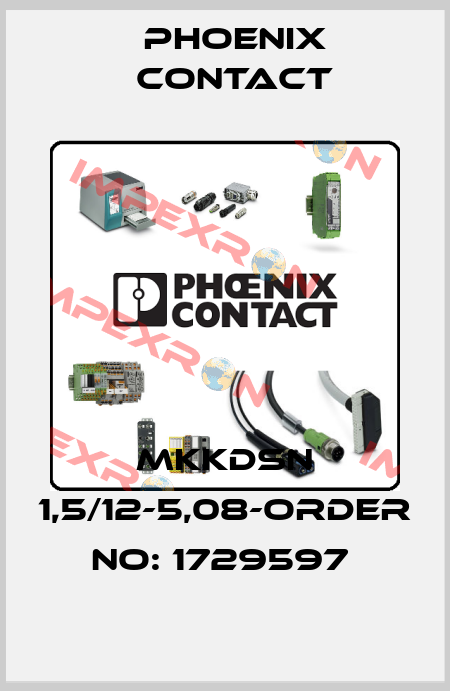 MKKDSN 1,5/12-5,08-ORDER NO: 1729597  Phoenix Contact