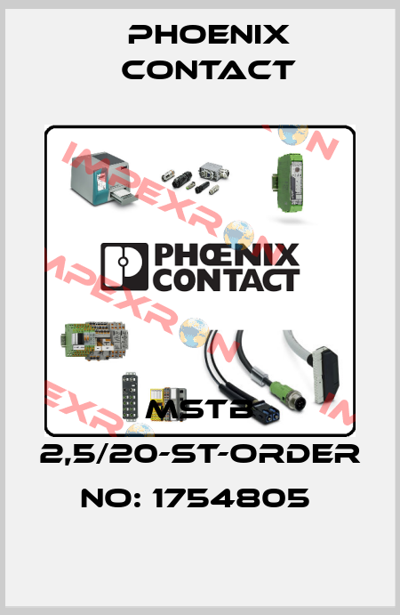 MSTB 2,5/20-ST-ORDER NO: 1754805  Phoenix Contact