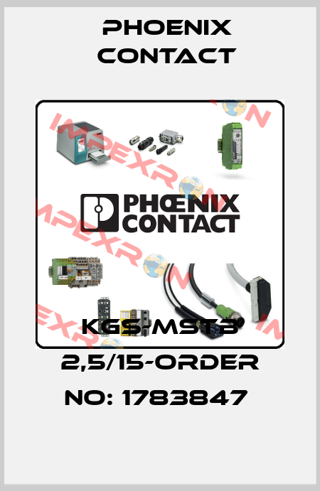KGS-MSTB 2,5/15-ORDER NO: 1783847  Phoenix Contact