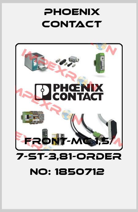 FRONT-MC 1,5/ 7-ST-3,81-ORDER NO: 1850712  Phoenix Contact
