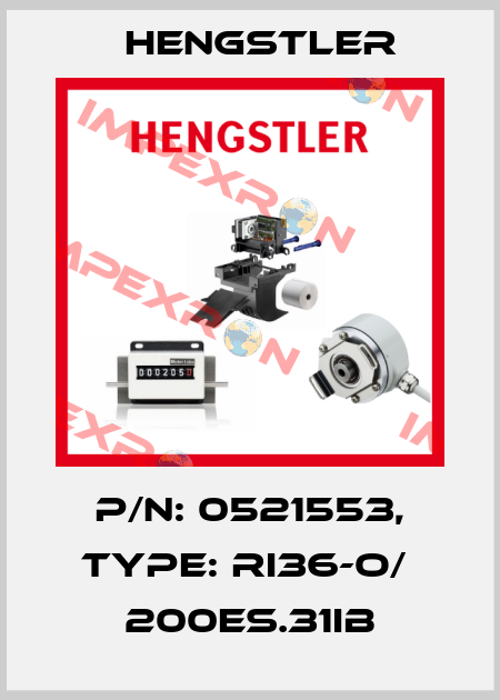 p/n: 0521553, Type: RI36-O/  200ES.31IB Hengstler