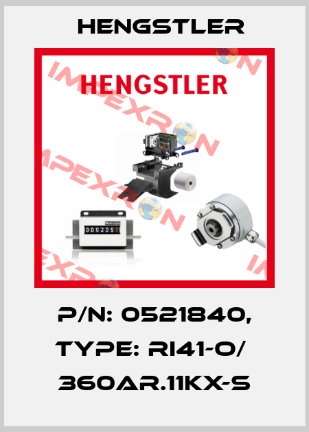 p/n: 0521840, Type: RI41-O/  360AR.11KX-S Hengstler