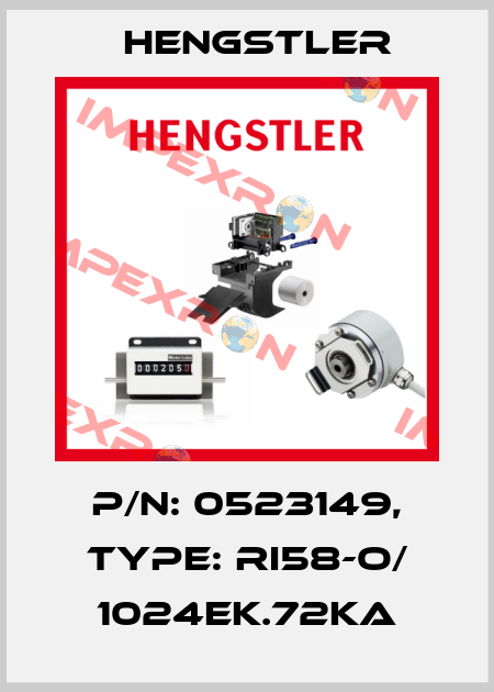 p/n: 0523149, Type: RI58-O/ 1024EK.72KA Hengstler
