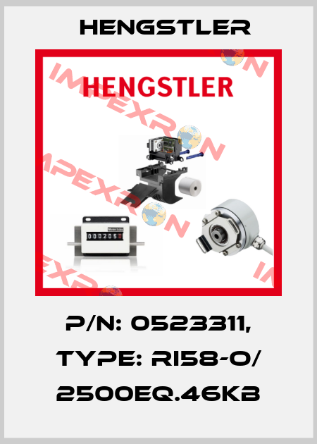 p/n: 0523311, Type: RI58-O/ 2500EQ.46KB Hengstler