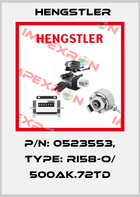 p/n: 0523553, Type: RI58-O/ 500AK.72TD Hengstler