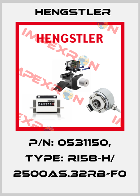 p/n: 0531150, Type: RI58-H/ 2500AS.32RB-F0 Hengstler