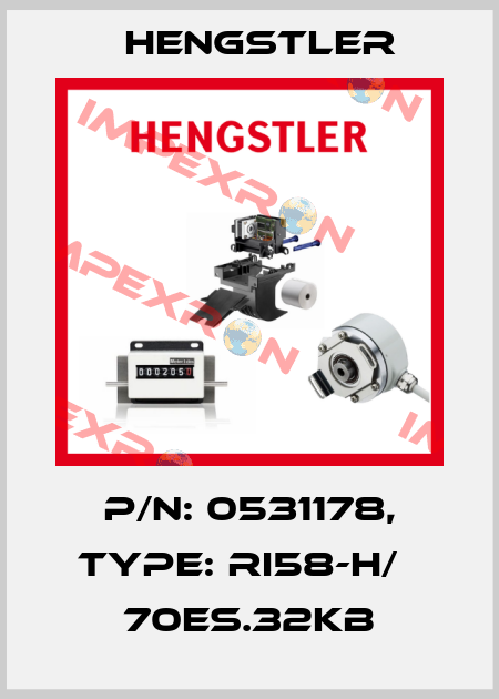 p/n: 0531178, Type: RI58-H/   70ES.32KB Hengstler