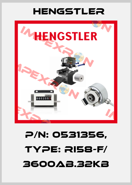 p/n: 0531356, Type: RI58-F/ 3600AB.32KB Hengstler