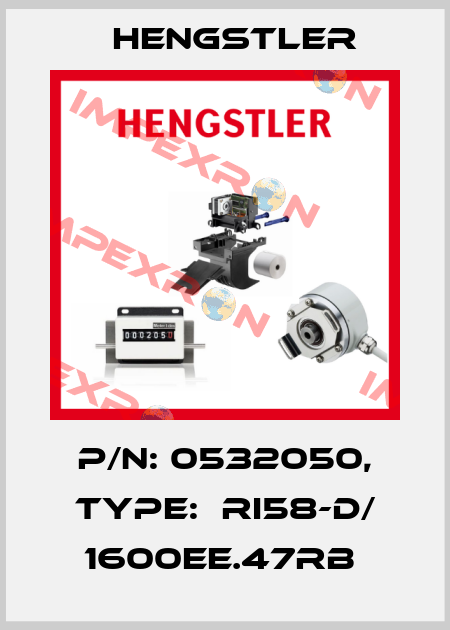 P/N: 0532050, Type:  RI58-D/ 1600EE.47RB  Hengstler