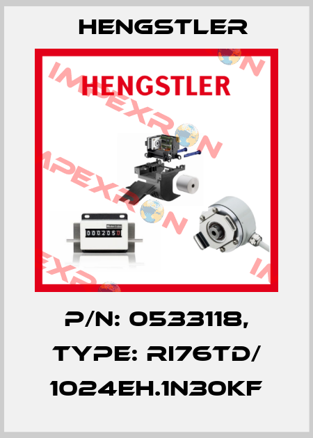 p/n: 0533118, Type: RI76TD/ 1024EH.1N30KF Hengstler