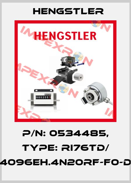 p/n: 0534485, Type: RI76TD/ 4096EH.4N20RF-F0-D Hengstler