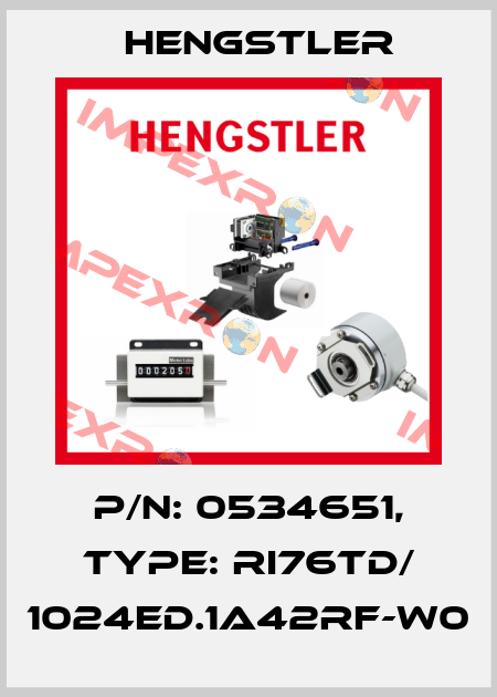 p/n: 0534651, Type: RI76TD/ 1024ED.1A42RF-W0 Hengstler