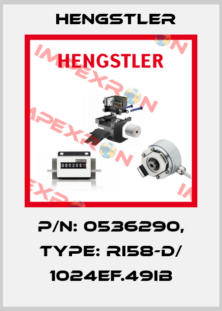 p/n: 0536290, Type: RI58-D/ 1024EF.49IB Hengstler