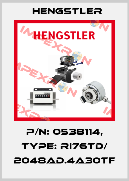 p/n: 0538114, Type: RI76TD/ 2048AD.4A30TF Hengstler