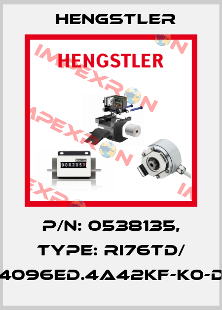 p/n: 0538135, Type: RI76TD/ 4096ED.4A42KF-K0-D Hengstler