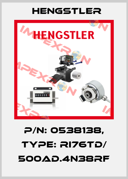 p/n: 0538138, Type: RI76TD/ 500AD.4N38RF Hengstler