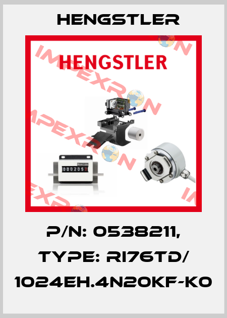 p/n: 0538211, Type: RI76TD/ 1024EH.4N20KF-K0 Hengstler