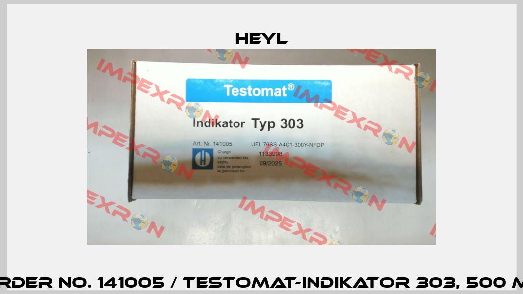 Order No. 141005 / Testomat-Indikator 303, 500 ml Heyl