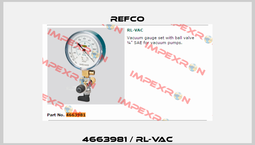 4663981 / RL-VAC Refco