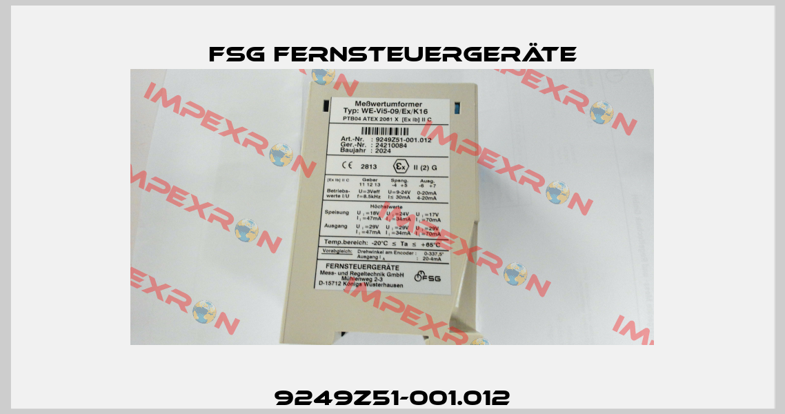 9249Z51-001.012 FSG Fernsteuergeräte