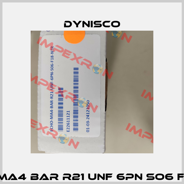 ECHO-MA4 BAR R21 UNF 6PN SO6 F18 NTR Dynisco