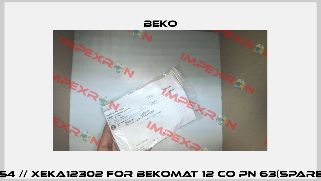 P/N: 2000054 // XEKA12302 for BEKOMAT 12 CO PN 63(spare part set) Beko