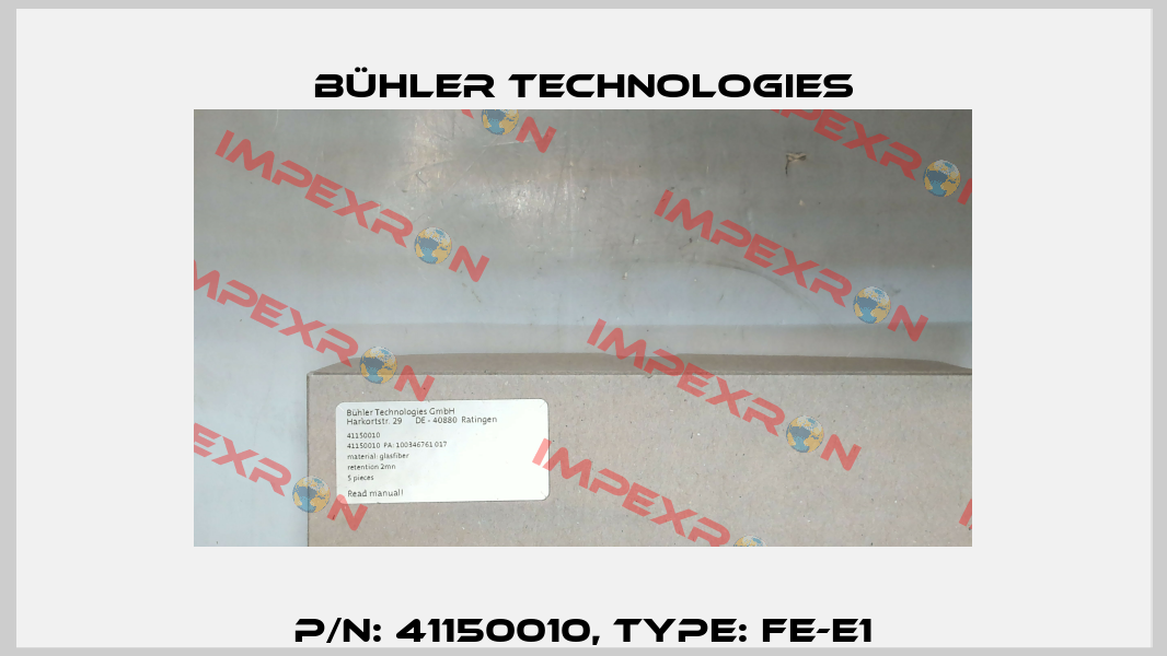 P/N: 41150010, Type: FE-E1 Bühler Technologies