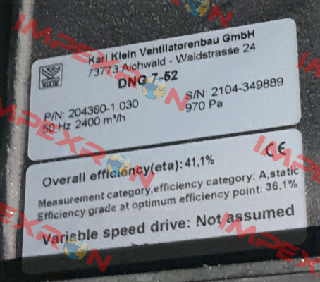 DNG 7-52 / 204360-1.030 Karl Klein