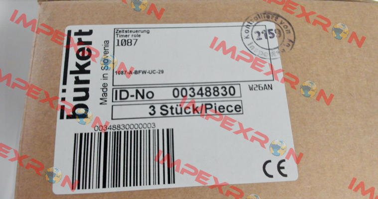 348830 / 1087-A-BFW-UC-29 Burkert