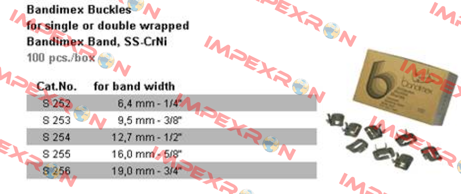 3/8” rostfrei V2A S 253  Bandimex