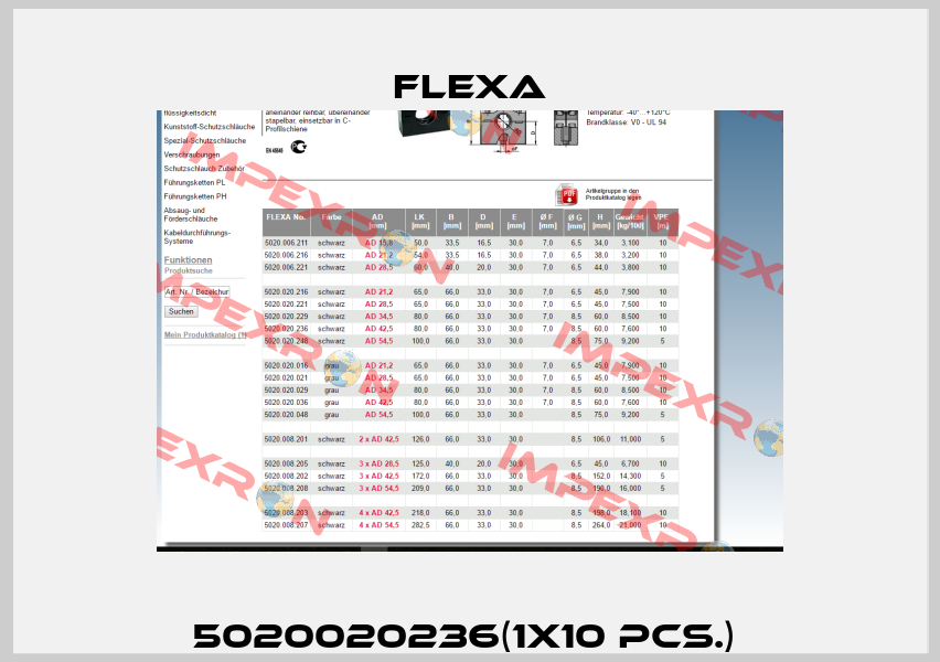 5020020236(1x10 pcs.)  Flexa