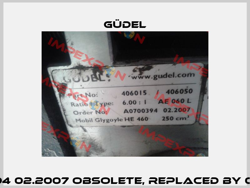 A0700394 02.2007 obsolete, replaced by 0928865  Güdel