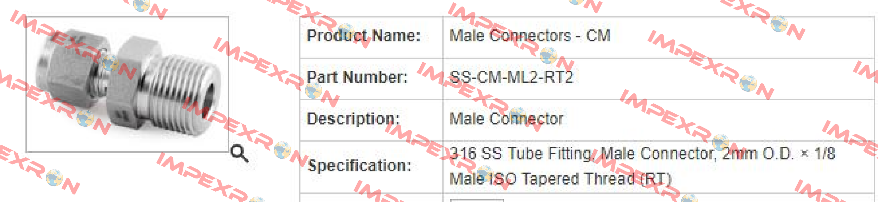 P/N: SS-CM-ML2-RT2  Fitok