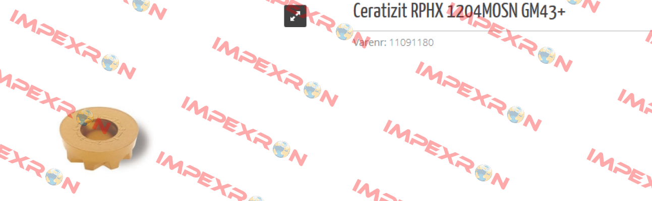 RPHX 1204MOSN GM43+  obsolete replaced by  RPHX 1204MOSN CTPP235  Ceratizit